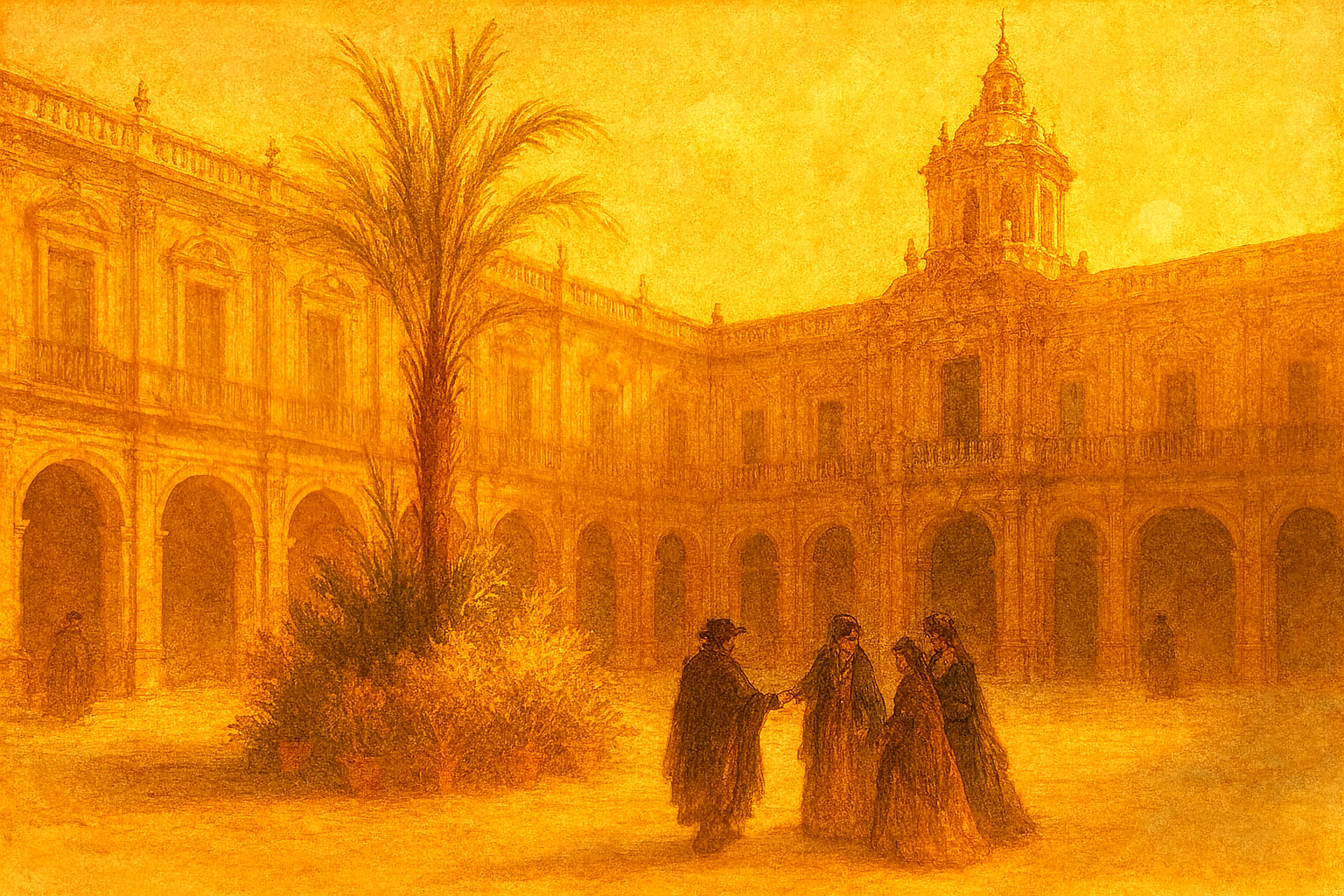 “El Patio Olvidado del Palacio de San Telmo Vida y Arquitectura Barroca en la Sevilla del Siglo XIX”